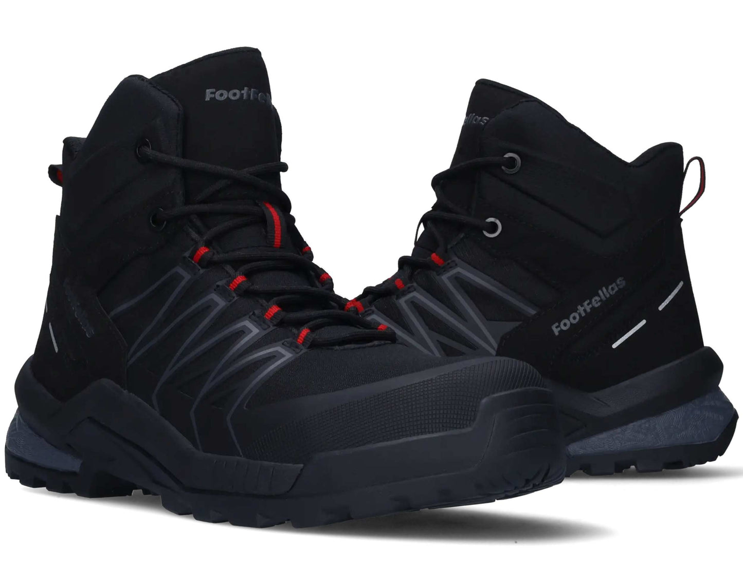 Footfellas werkschoenen S3  Zwart Jordan hoog - Schuin voor schuin achter
