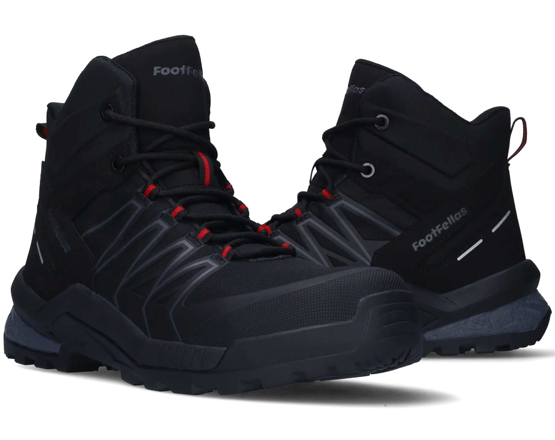 Footfellas werkschoenen S3  Zwart Jordan hoog - Schuin voor schuin achter