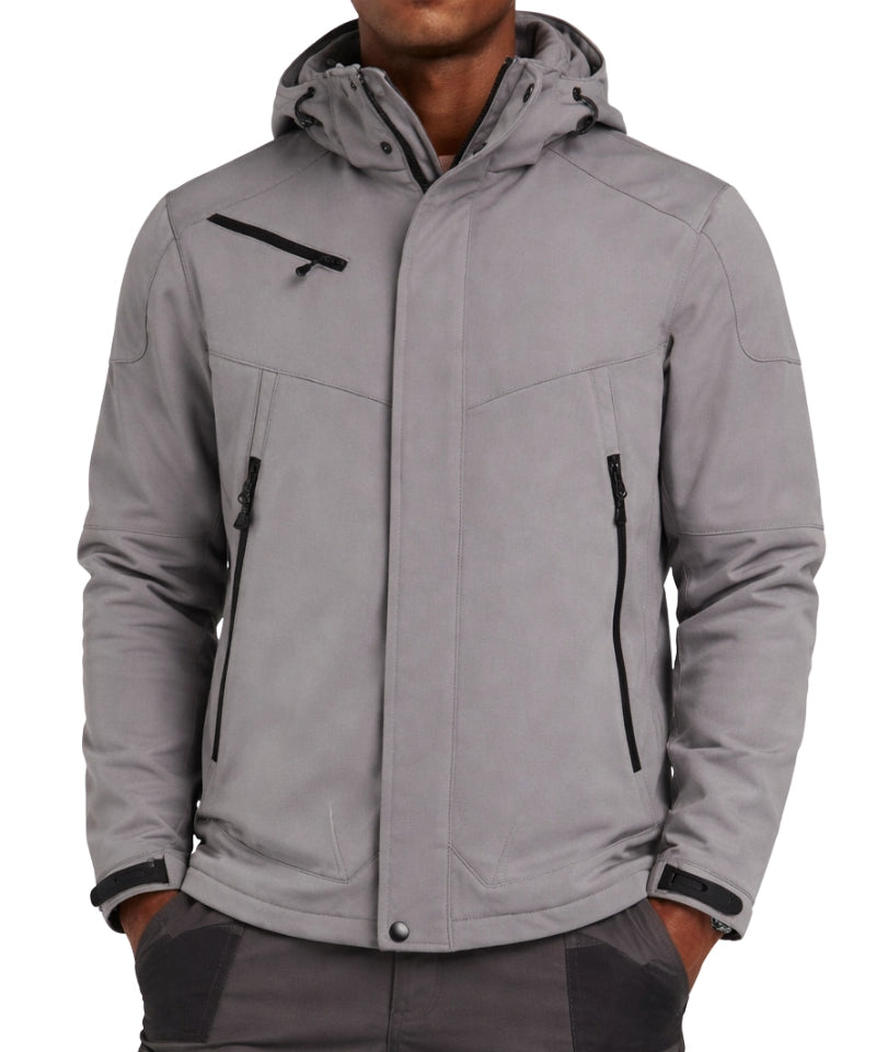 Gevoerde softshell jas Printer Skeleton voorkant model aan