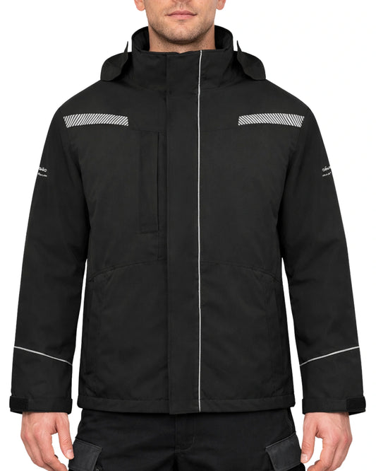 Gevoerde winterjas Hydrowear Basel aan foto model