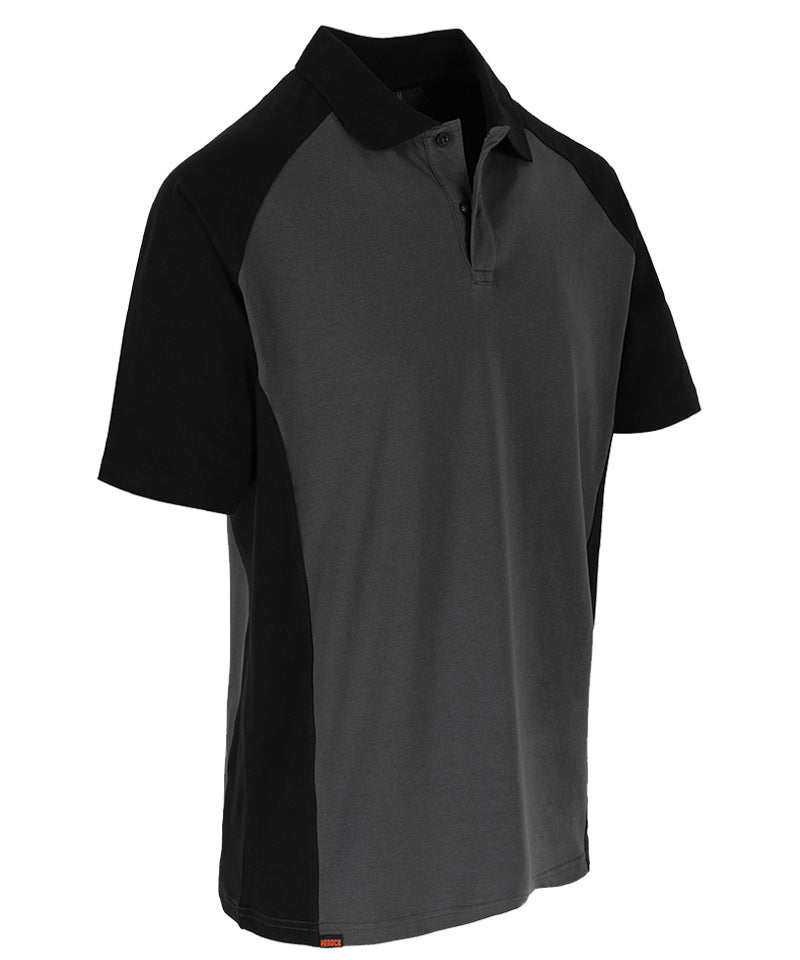 Herock Poloshirt Brabo antraciet zwart zijkant