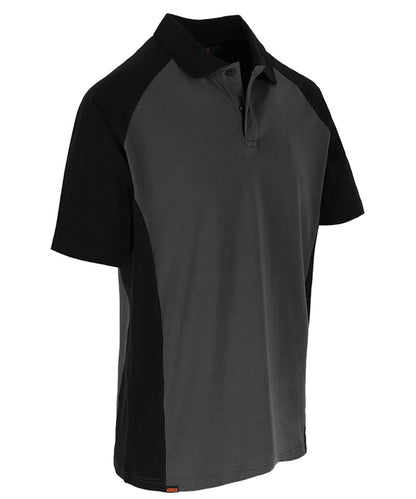 Herock Poloshirt Brabo antraciet zwart zijkant