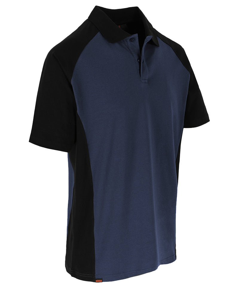 Herock Poloshirt Brabo navy zwart zijkant