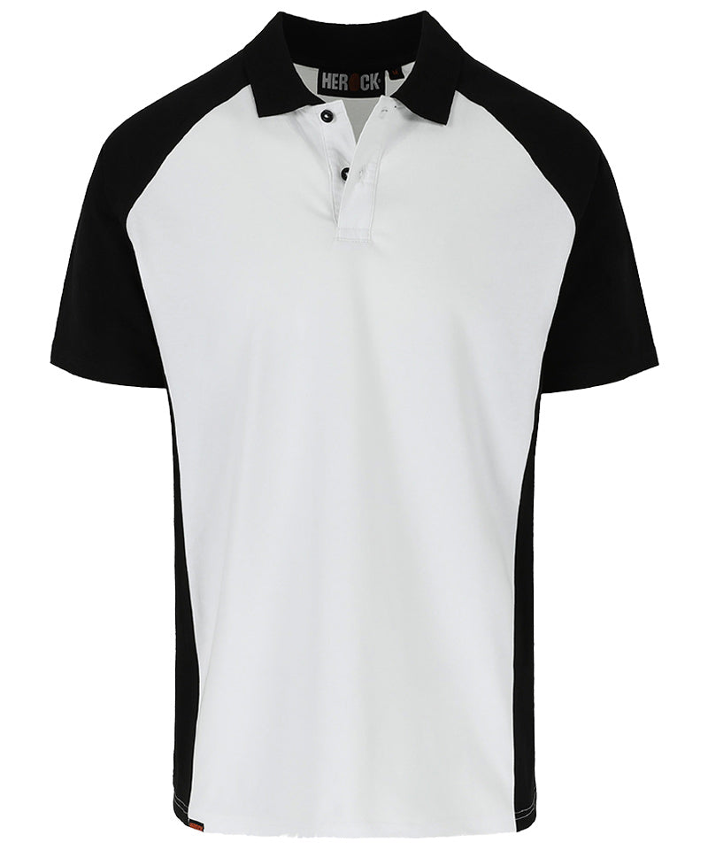 Herock Poloshirt Brabo wit zwart voorkant