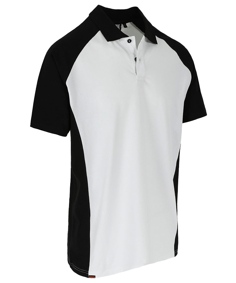 Herock Poloshirt Brabo wit zwart zijkant