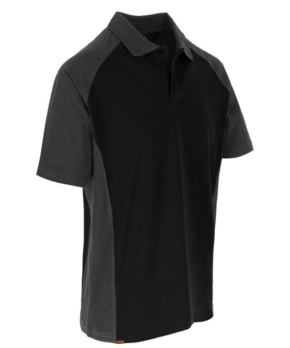 Herock Poloshirt Brabo zwart antraciet zijkant