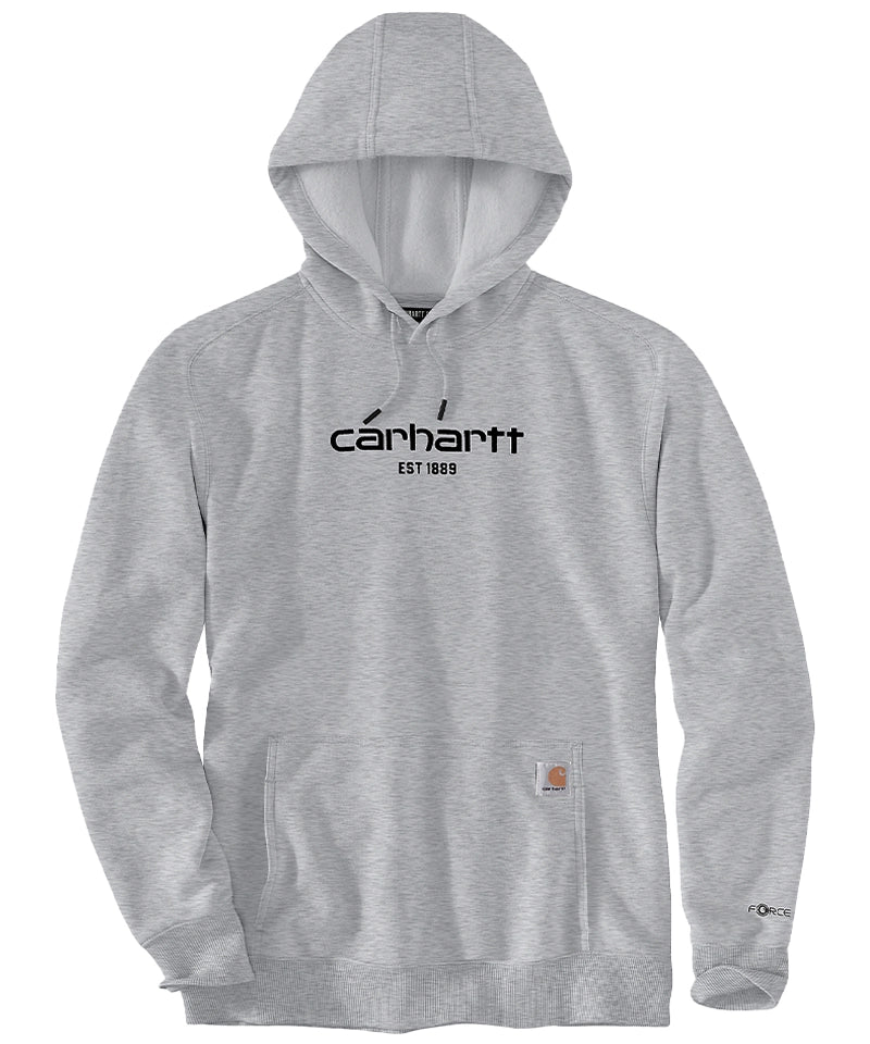 Carhartt Hoodie Force 105569 grijs voorkant