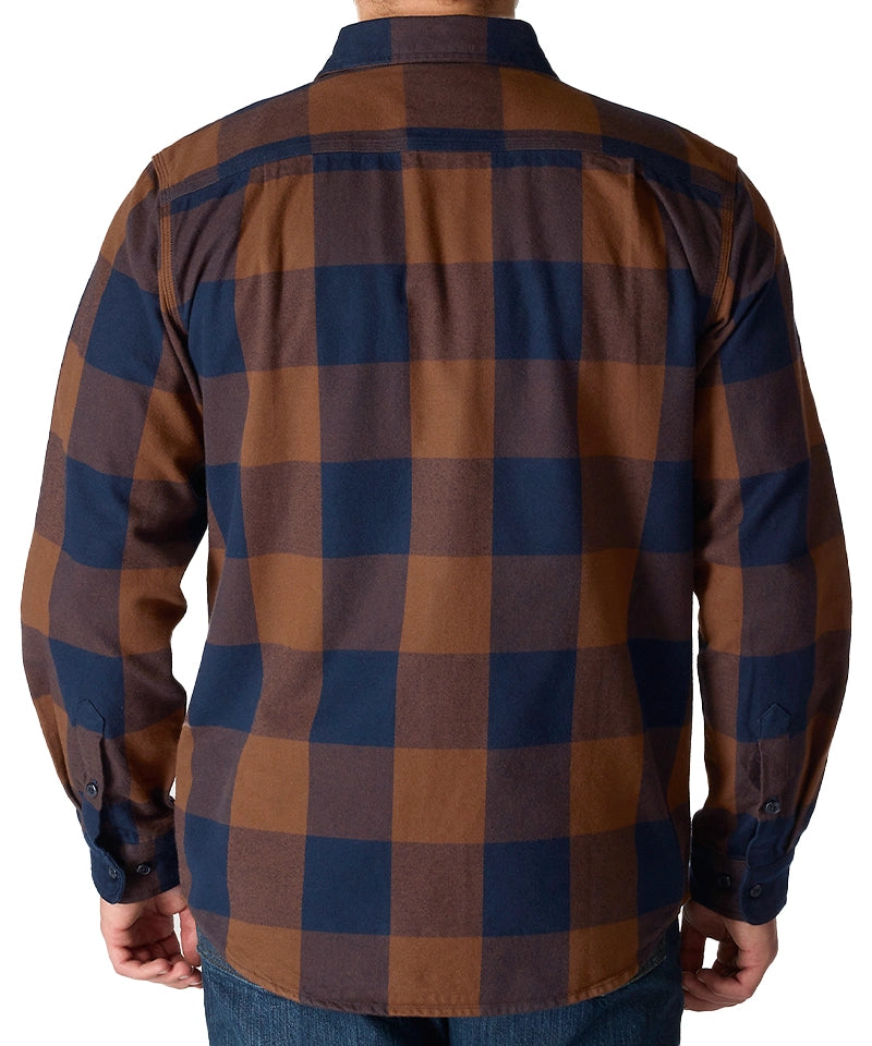 Carhartt houthakkershemd 107013 Bruin achterkant aan