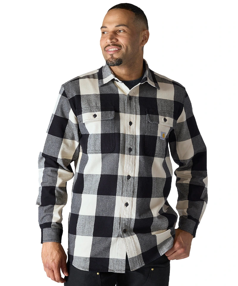 Carhartt houthakkershemd 107013 Zwart voorkant aan