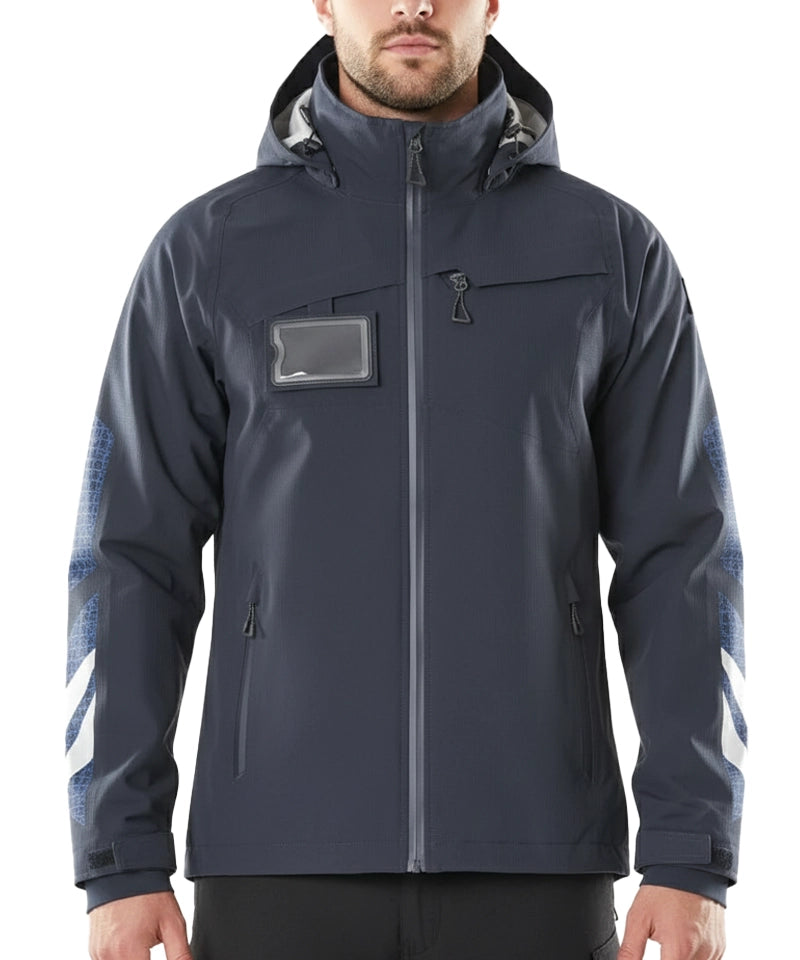 Mascot shell jas Accelerate 18001 navy aan model heren