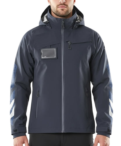 Mascot shell jas Accelerate 18001 navy aan model heren