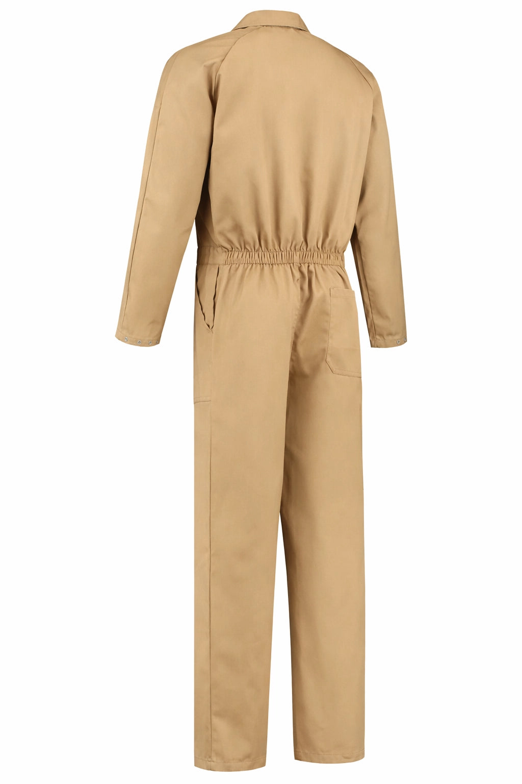 Overall Drukknoop polyester/katoen beige achterkant