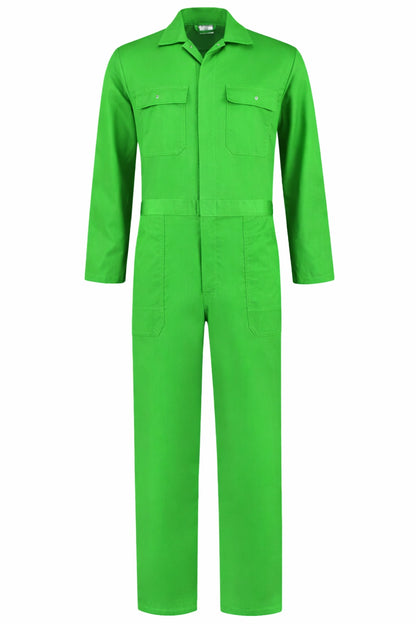 Overall Drukknoop polyester/katoen Appelgroen voorkant