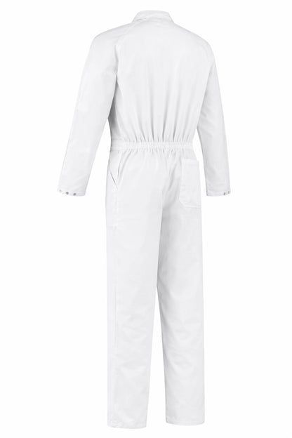 overall polyester/katoen wit achterkant