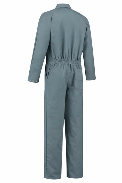 Overall Drukknoop polyester/katoen grijs achterkant