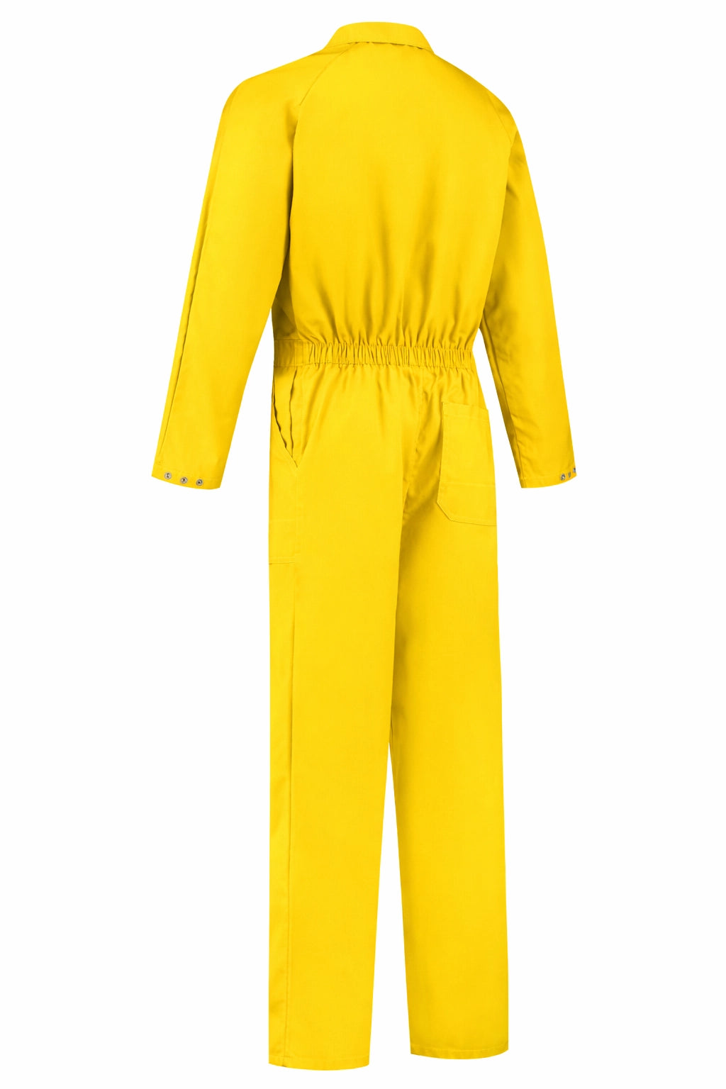 Overall Drukknoop polyester/katoen geel achterkant