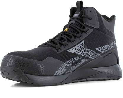 Reebok werkschoenen S3 Nano X1 Zwart Hoog - Schuin achter