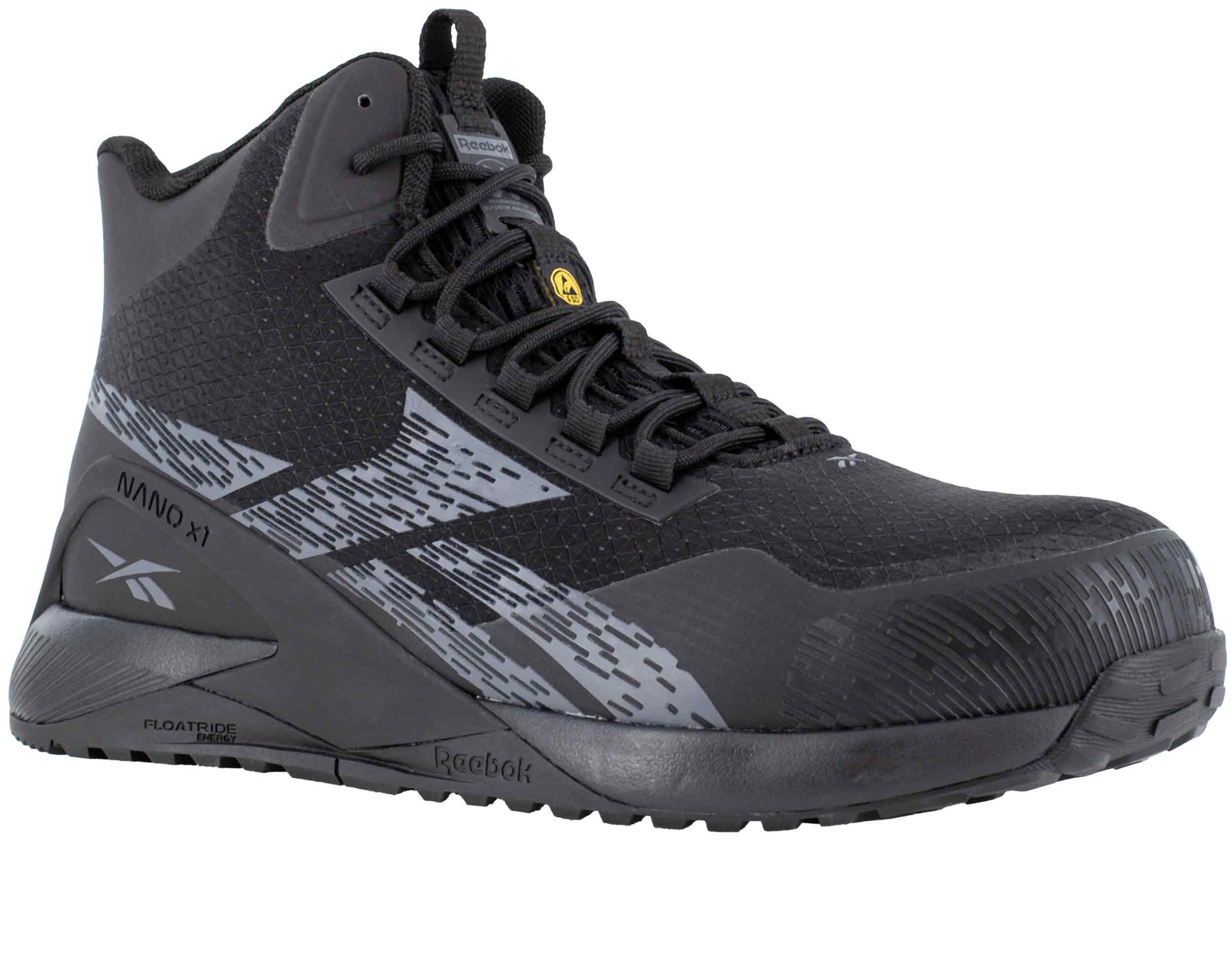 Reebok werkschoenen S3 Nano X1 Zwart Hoog - Schuin voor