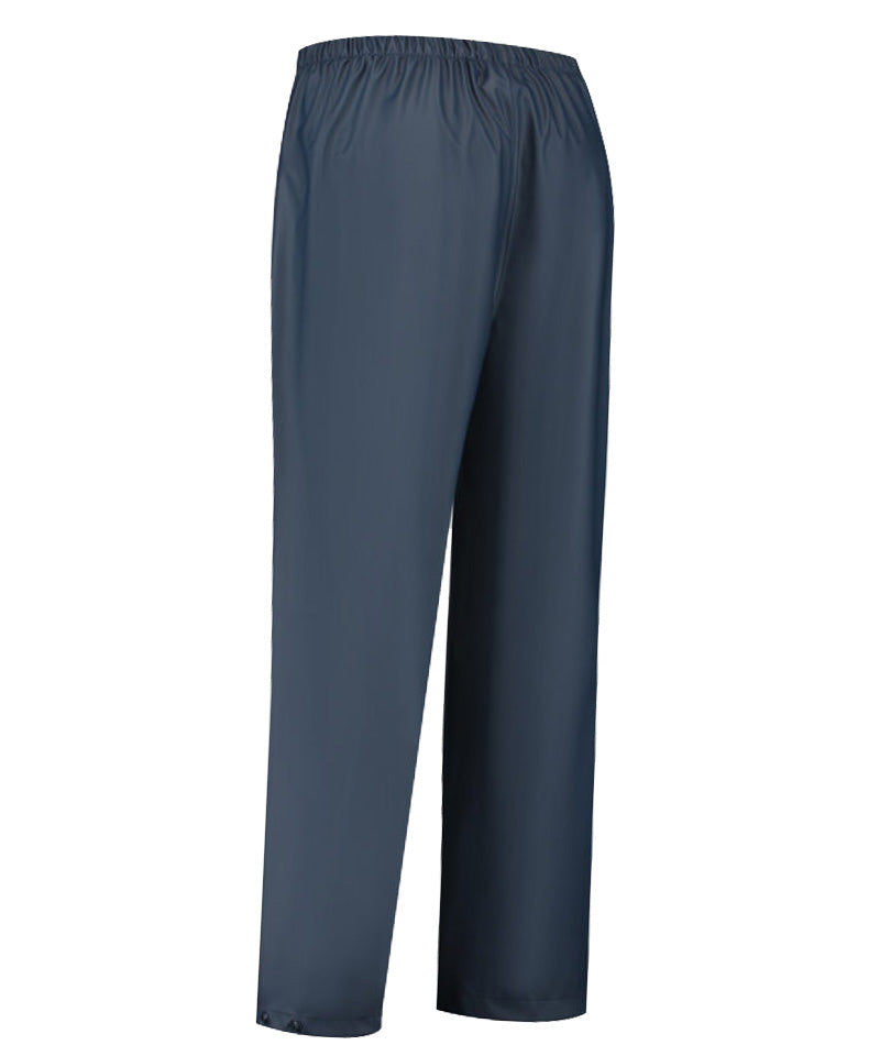 Regenbroek PU navy achterkant