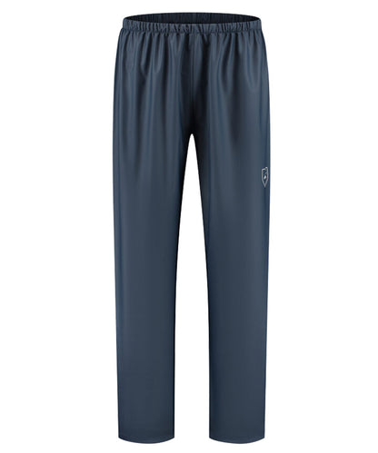Regenbroek PU navy voorkant
