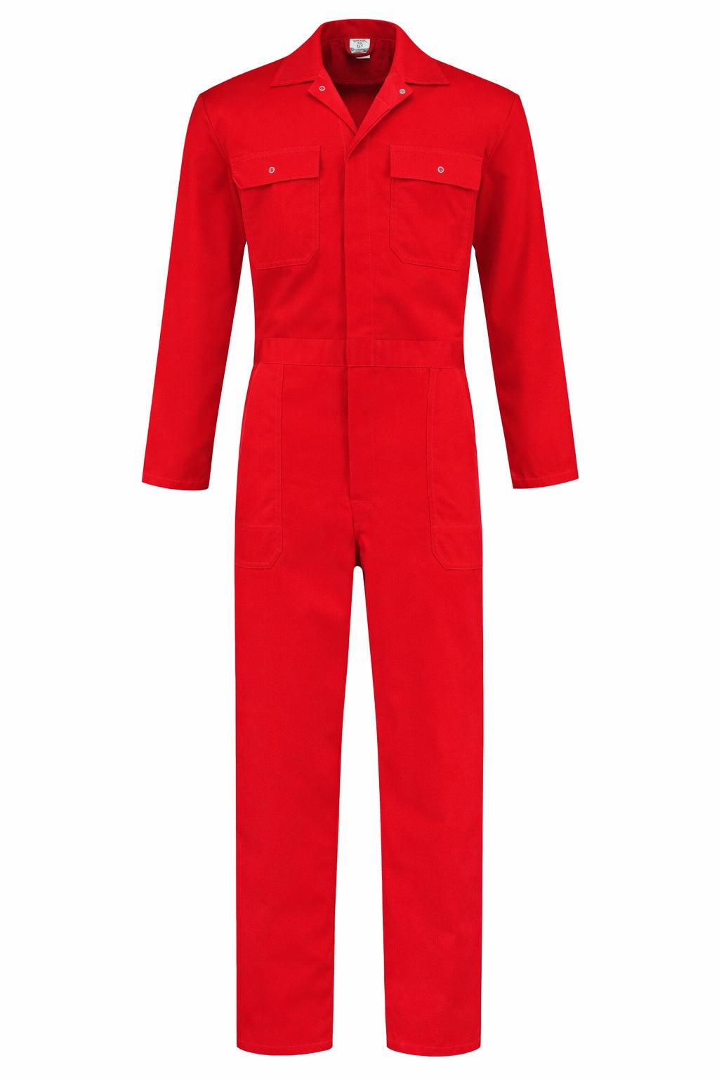 Overall Drukknoop polyester/katoen Rood voorkant