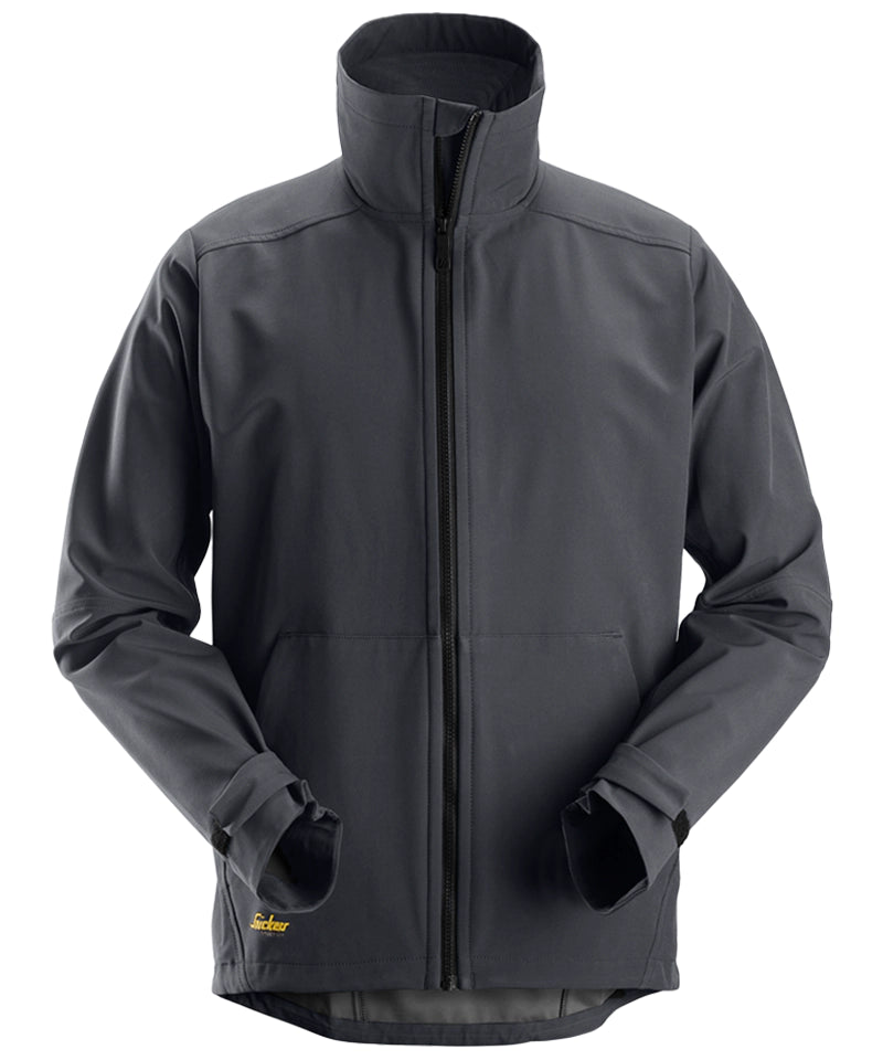 Snickers softshell werkjas 1205 grijs voorkant