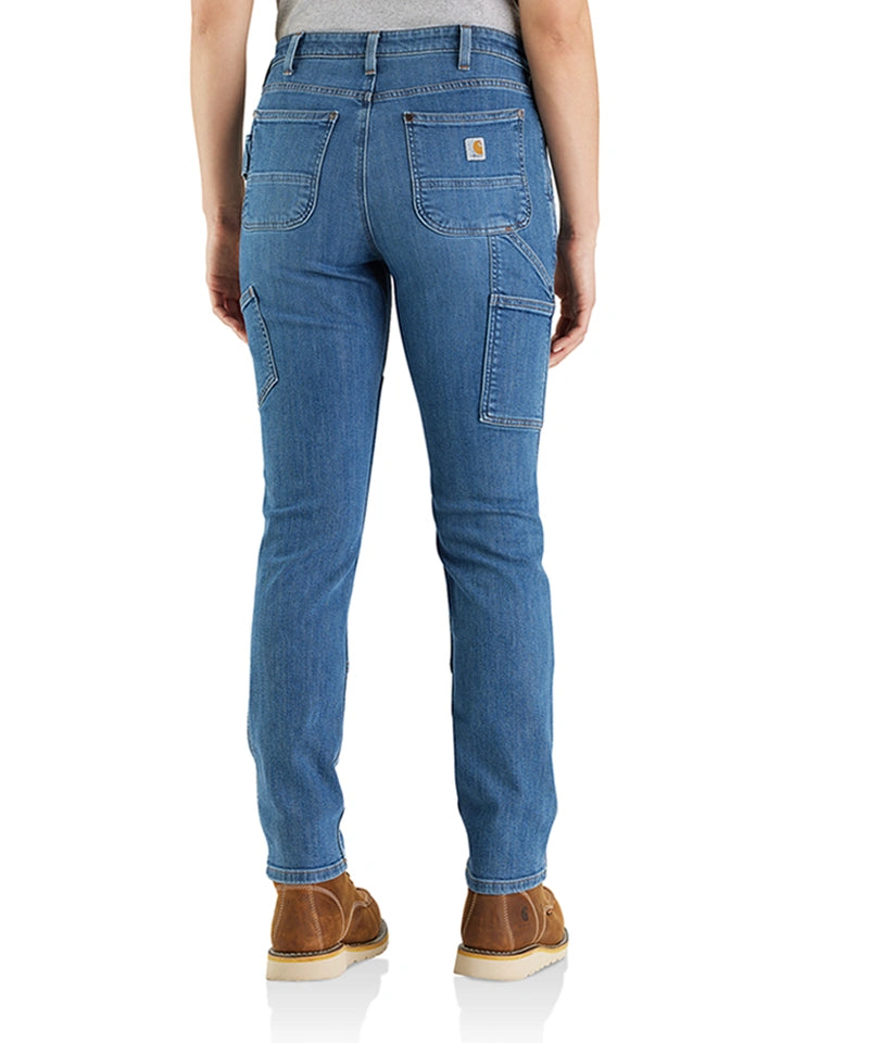 Dames spijkerbroek stretch Carhartt 105110 achter aan