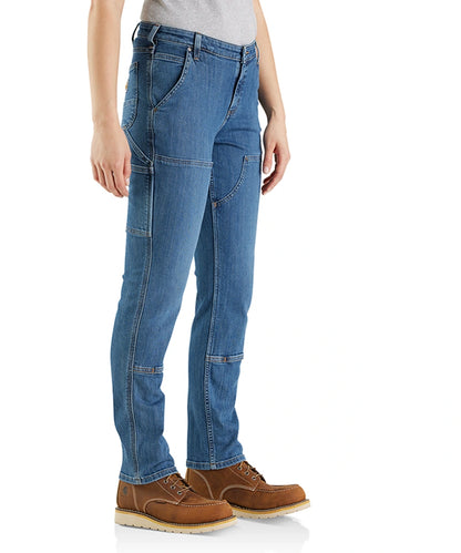 Dames spijkerbroek stretch Carhartt 105110 zijkant aan