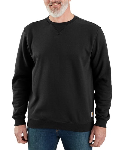 Carhartt sweater ronde hals zwart heren voorkant aan