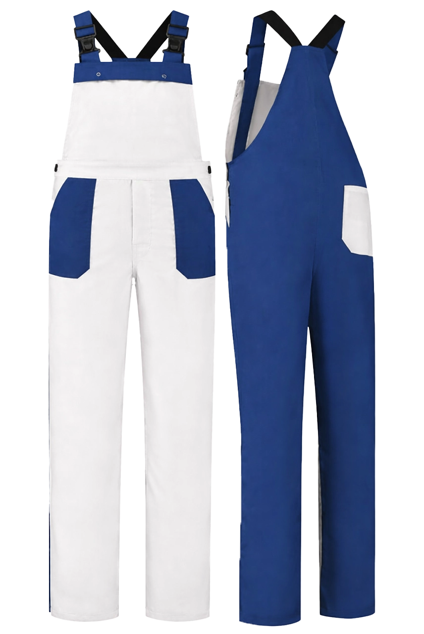 Gekleurde overall wit blauw
