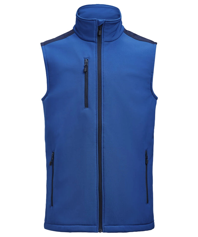 Softshell bodywarmer Printer Prime blauw-navy voorkant