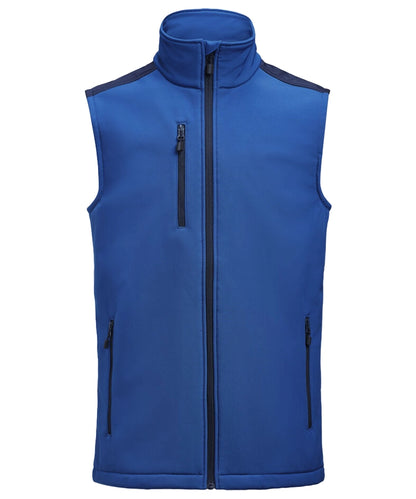 Softshell bodywarmer Printer Prime blauw-navy voorkant