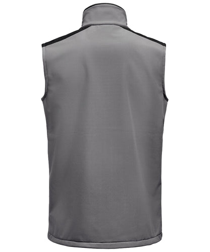 Softshell bodywarmer Printer Prime grijs-zwart achterkant