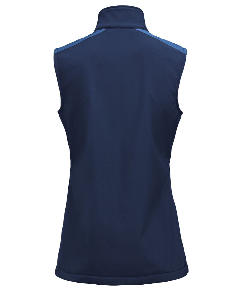 Softshell bodywarmer Printer Prime dames navy-blauw achterkant