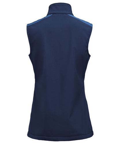 Softshell bodywarmer Printer Prime dames navy-blauw achterkant