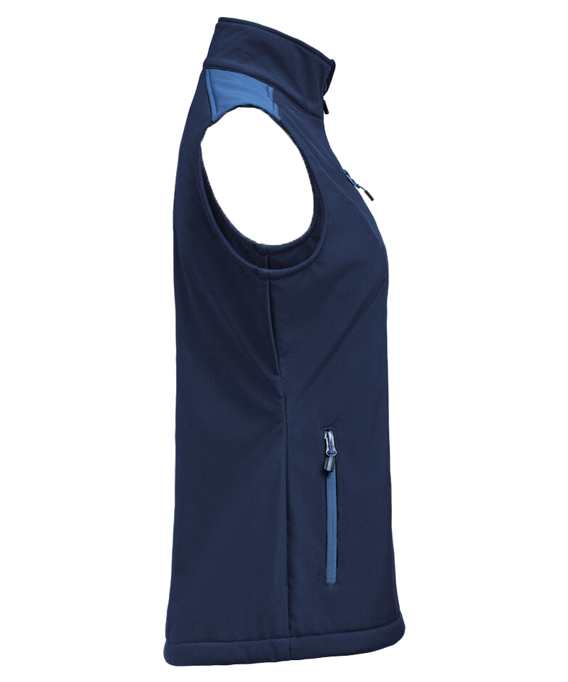 Softshell bodywarmer Printer Prime dames navy-blauw zijkant