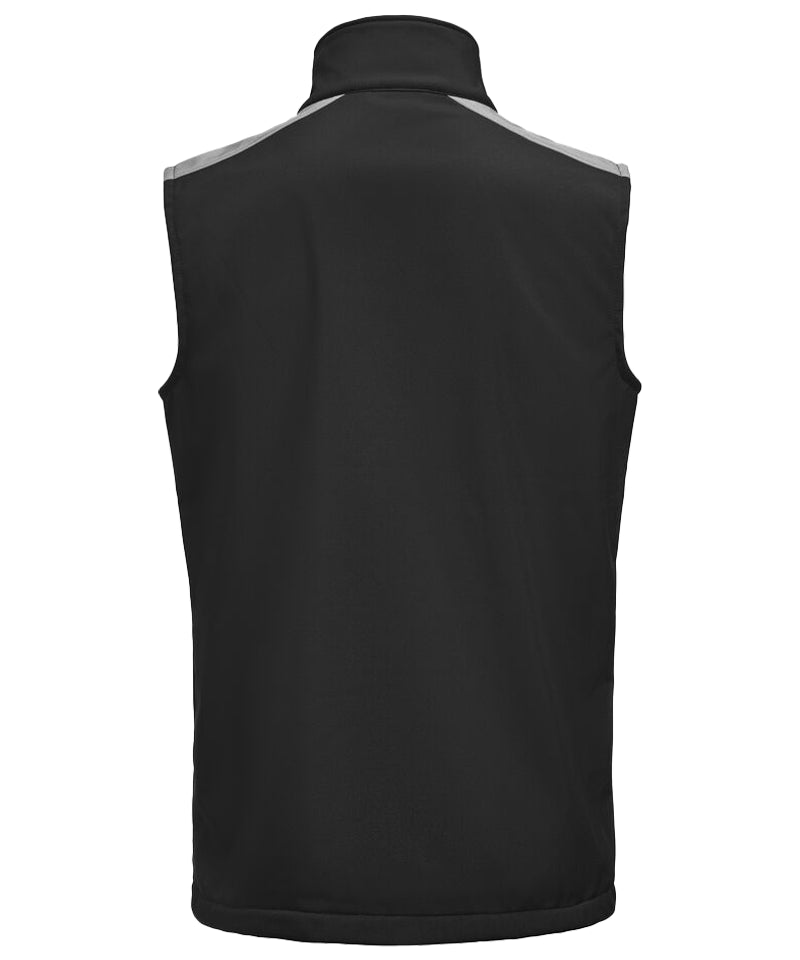Softshell bodywarmer Printer Prime zwart-grijs achterkant