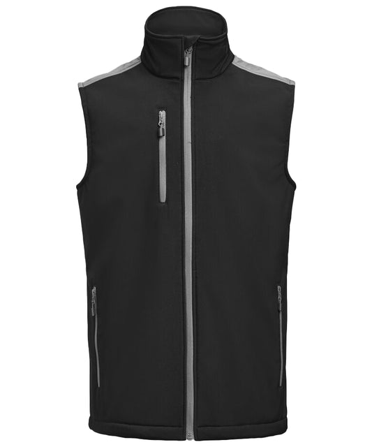 Softshell bodywarmer Printer Prime zwart-grijs voorkant