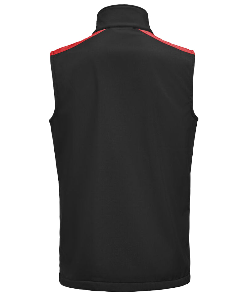 Softshell bodywarmer Printer Prime zwart-rood achterkant