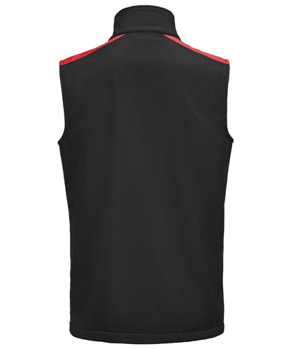 Softshell bodywarmer Printer Prime zwart-rood achterkant