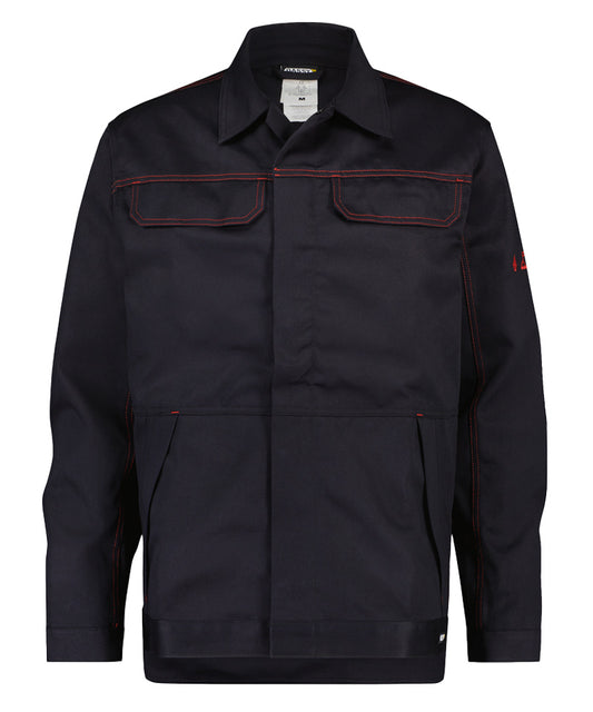 Vlamvertragende werkjas Dassy Montana Zwart Voorkant