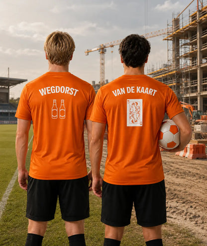 Oranje T-shirt Wegdorst en Van de kaart