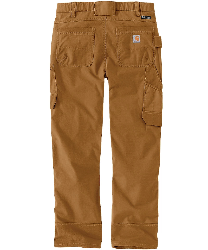 Carhartt stretch werkbroek 105074 bruin achterkant liggend