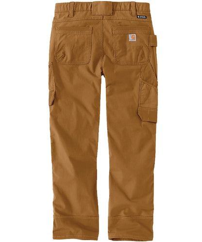 Carhartt stretch werkbroek 105074 bruin achterkant liggend