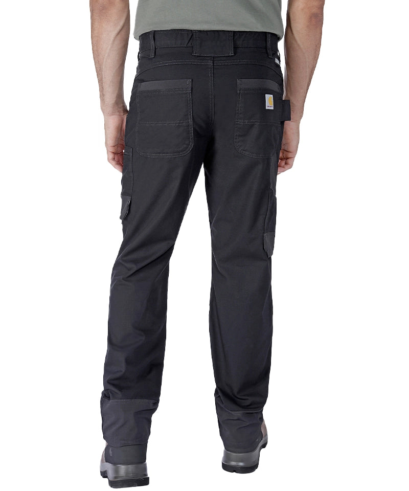 Carhartt stretch werkbroek 105074 zwart achterkant aan
