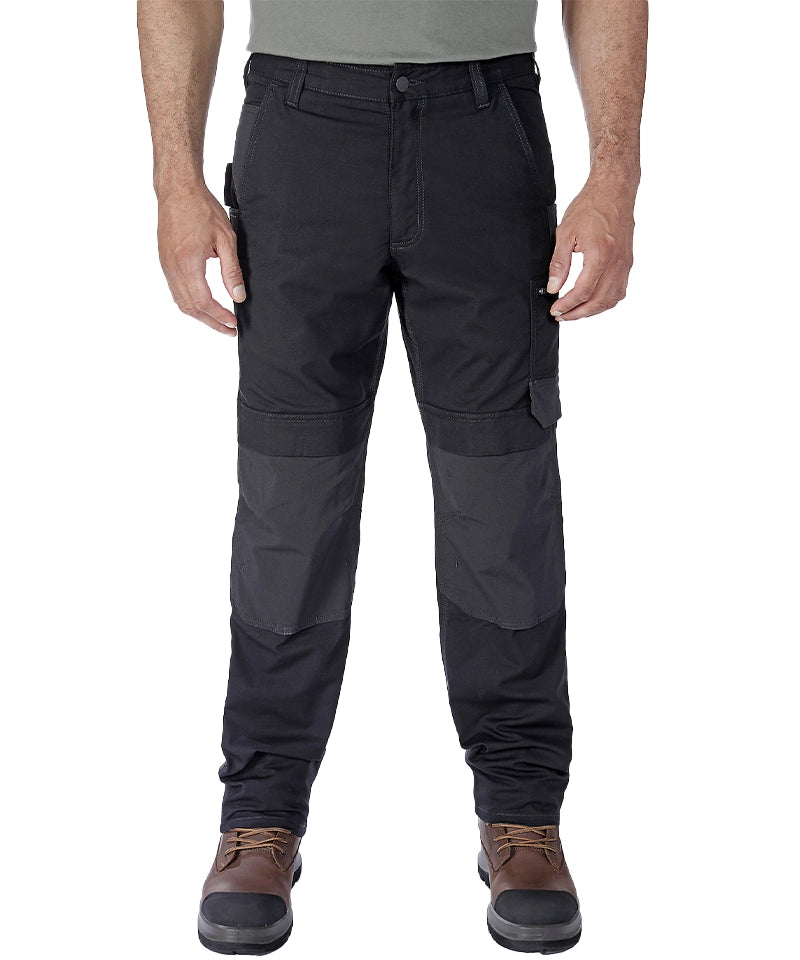 Carhartt stretch werkbroek 105074 voorkant zwart aan