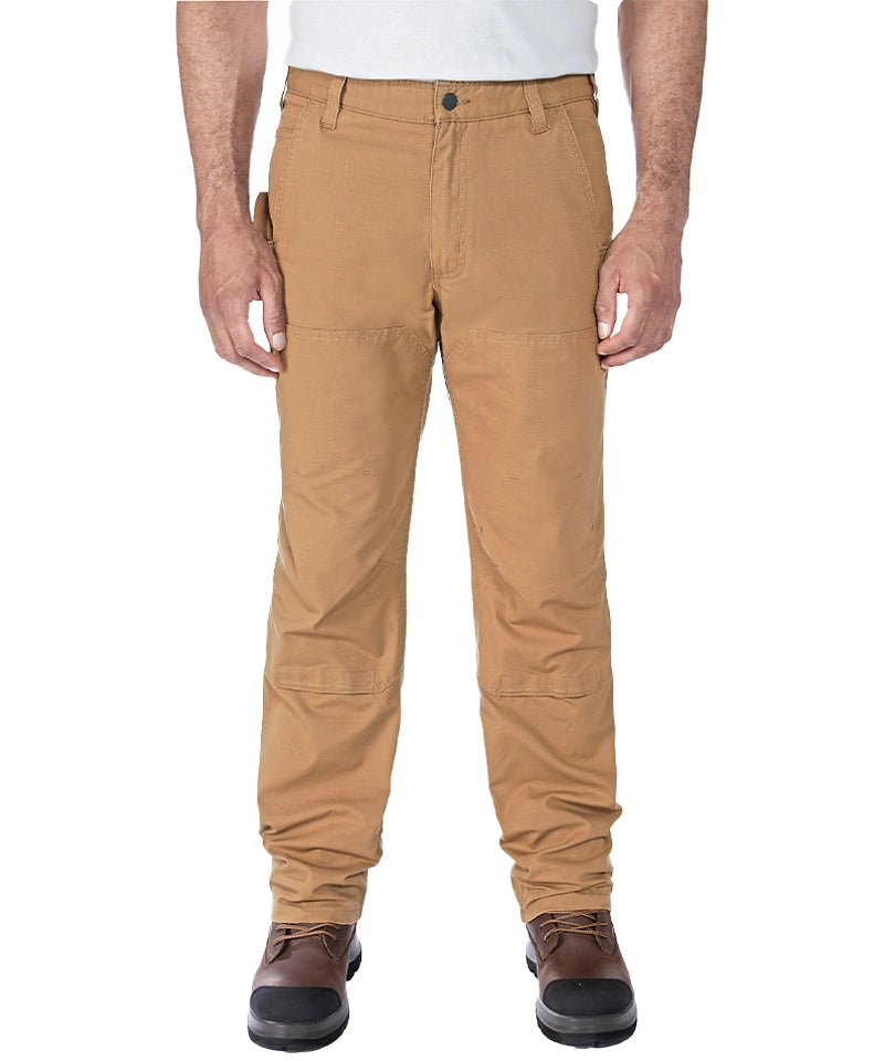 Carhartt stretch werkbroek 105075 Bruin voorkant aan