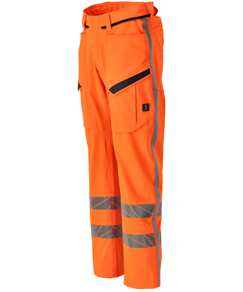 Mascot RWS stretch werkbroek 24279 oranje, reflectie strepen
