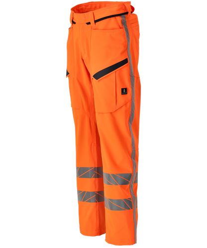 Mascot RWS stretch werkbroek 24279 oranje, reflectie strepen