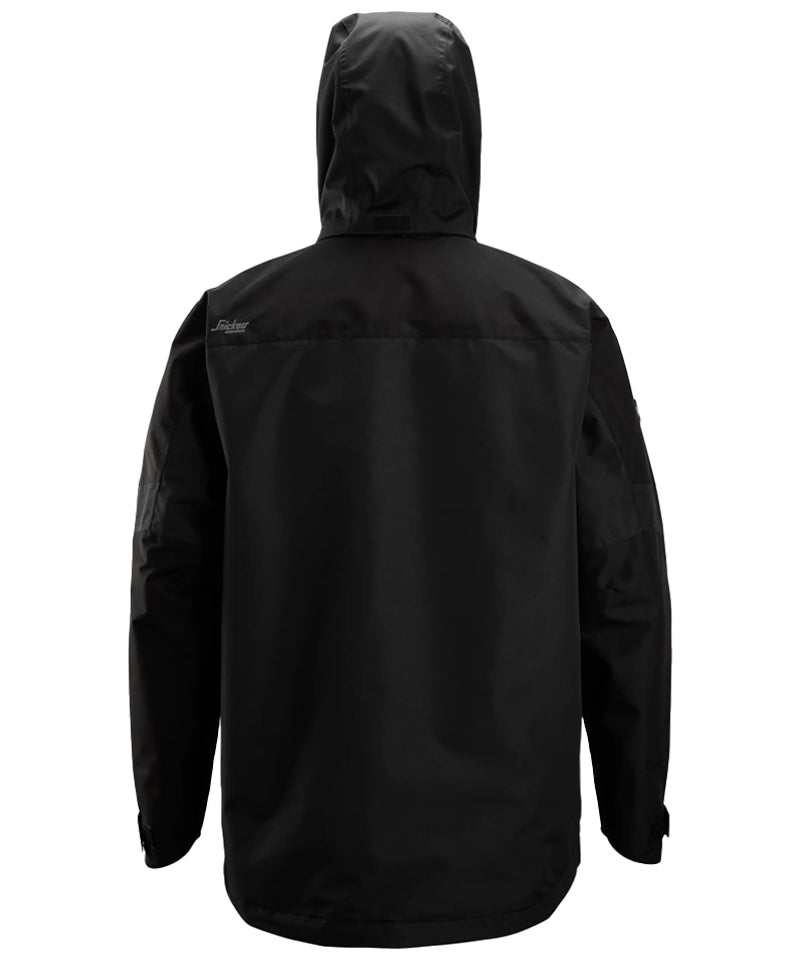 Snickers waterdichte Shell jas 1304 zwart achterkant